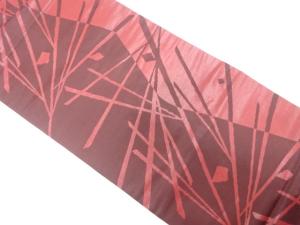 抽象枝葉模様織り出し　名古屋帯